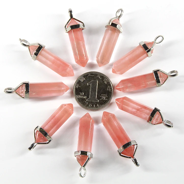 2017 натуральные Смешанные драгоценные камни Красный Кристалл заостренная чакра