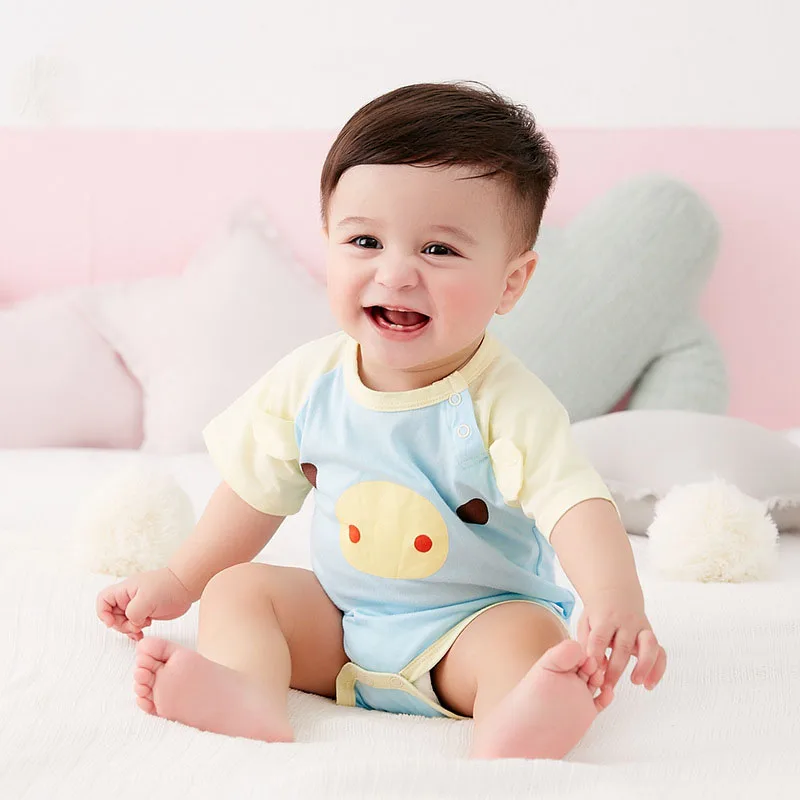 

2019 cartoon pattern multicolor summer short sleeve baby onesies baby girl boy clothes baby single piece hot sale baby clothes