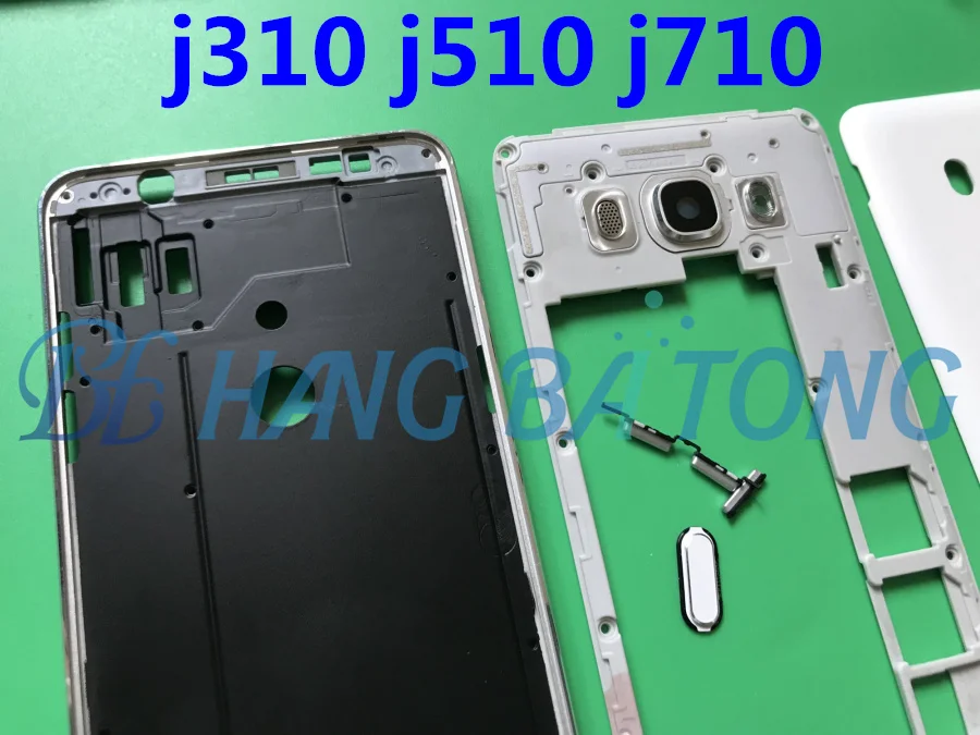 Полный корпус для Samsung J5 J510 J7 J710 2016 Передняя средняя рамка пластина ободок задняя