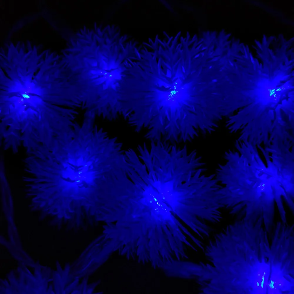 Holiday Battery Snowball LED Strings Fairy Lights Pompon Wedding Party Decoration String Light Strings Flakes Snow Ball 3M 20LED (12)