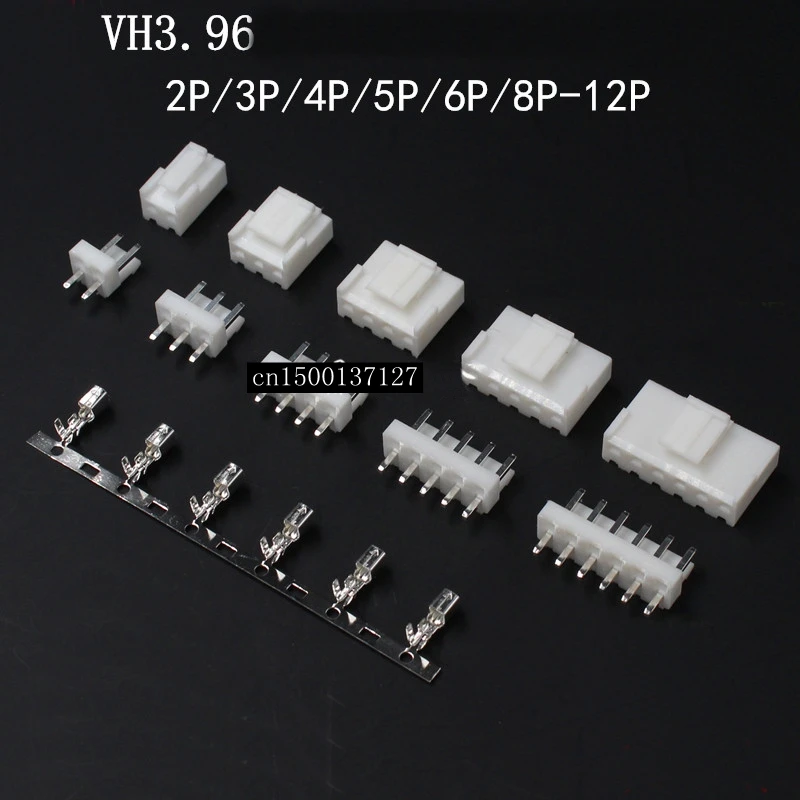 

2sets Straight pin socket terminal vh3.96-2p/3p/4p/5p/6p-12p pitch 3.96mm connector