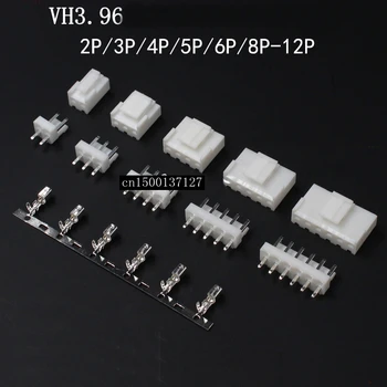 

2sets Straight pin socket terminal vh3.96-2p/3p/4p/5p/6p-12p pitch 3.96mm connector
