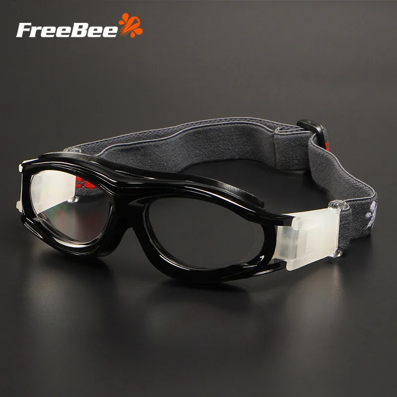 FreeBee защитные очки для детей анти-ударопрочные спортивные баскетбольные футбольные очки PC линзы защитные очки для глаз - Цвет: Черный