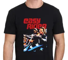 

Funny Tees Crew Neck Short-Sleeve Top Mens Easy Rider Vintage Movie American Biker T Shirt