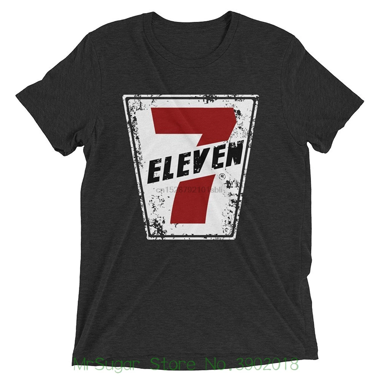

7 - Eleven Men Retro Distressed T-shirt Short Sleeves Cotton Fashion T Shirt Free Shipping