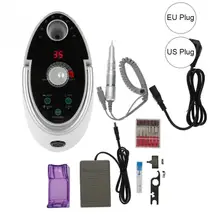 Дрель для ногтей, 35000 об/мин, портативная перезаряжаемая Машинка для педикюра, Полировка Ногтей, электрическая шлифовальная машина для маникюра, 4