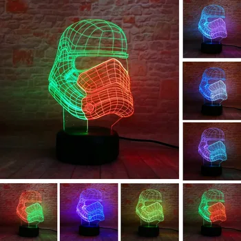 

Amroe 2018 Creative Double-Mixed-Colored Star Wars Imperial Military Army Stormtroope 7 Color Gradient Dimming Table Gifts Light