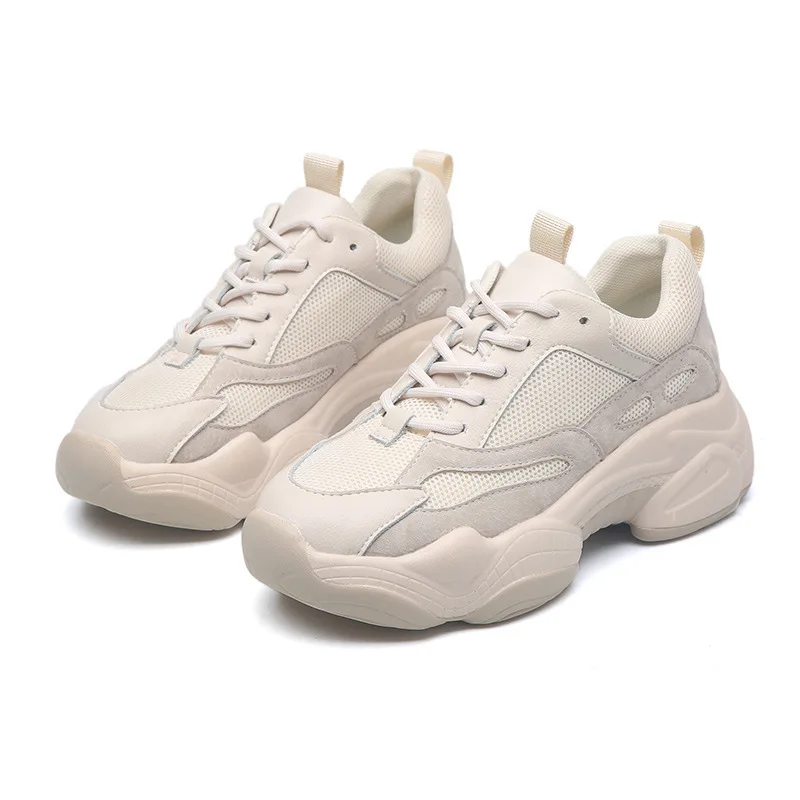 Women's Platform Shoes Ventilation Genuine Leather Dad Shoe Ins Exceed Fire Smoked Shoe Thick Sole Leisure Time Sneakers Woman Women's Platform Shoes Ventilation Genuine Leather Dad Shoe Ins Exceed Fire Smoked Shoe Thick Sole Leisure Time Sneakers Woman