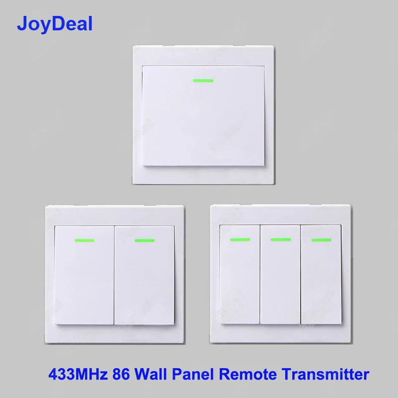 

433 Mhz 86 Wall Panel Wireless Remote Transmitter 1 2 3 Button Sticky RF TX Smart Home Living Room Bedroom Remote Control Switch