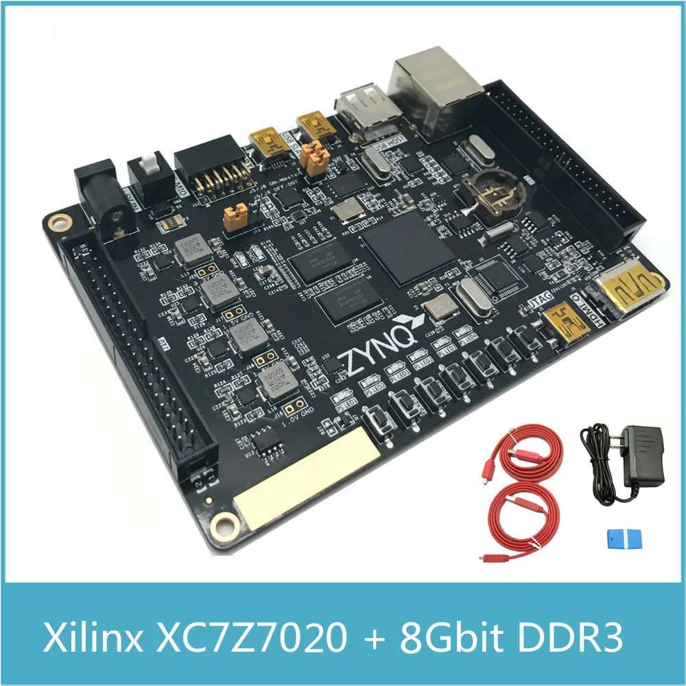 

XILINX FPGA ZYNQ7020 Development Board ARM Cortex A9 ZYNQ7000 XC7Z020-2CLG 8Gbit DDR3 HDMI Ethernet + Xilinx Platform Cable USB