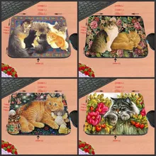 Alfombrilla de ratón personalizada de alta velocidad nuevo gato persa en la alfombra persa juego Vintage con estilo alfombrilla de ratón de juego rectángulo Mousepad