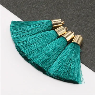 Aliexpress Высокое качество L93/5 см; Сатиновые туфли с кисточками/Золотой шляпа шелковых кисточек/ювелирные изделия аксессуары/аксессуары diy/Ювелирные изделия/diy серьги/4 шт./пакет - Цвет: L9505