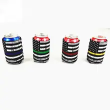 Неопрен Американский национальный флаг может рукава охладители для напитков с нижней Кубок пива Cover Drinkware ручка LX4974