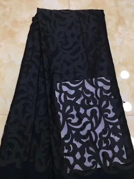 

2019 High Quality French Tulle Lace Rendas Guipure 3D Flower Mesh Embroidery Fabric Nigerian Fabric For Wedding dresses