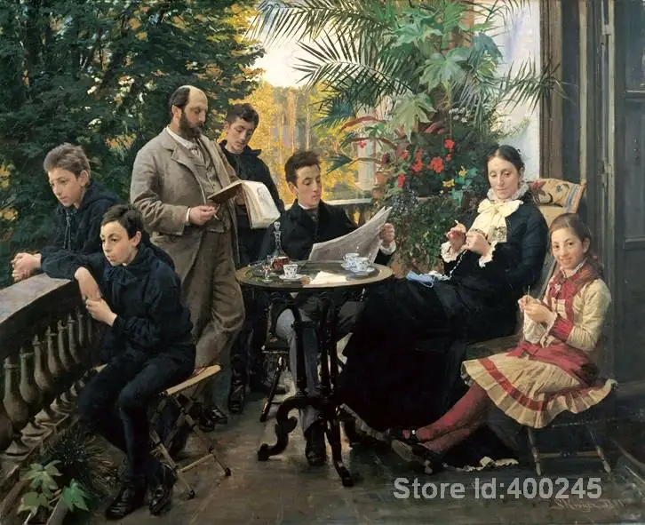 wall art The Hirschsprung Family by Peder Severin Kroyer decor paintings Hand painted High quality wall art The Hirschsprung Family by Peder Severin Kroyer decor paintings Hand painted High quality