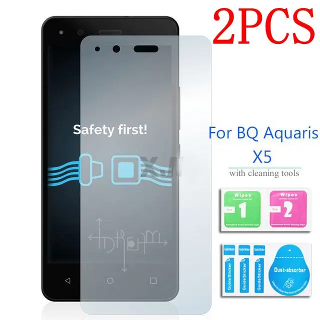 

2PCS Tempered Glass For BQ Aquaris x5 Screen Protector protective film For BQ Aquaris x5 glass