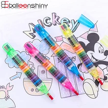 BalleenShiny Children Painting Toys 20 Colors Wax Crayon Baby Funny Creative Educational Oil Pastels Kids Graffiti Pen Art Gift