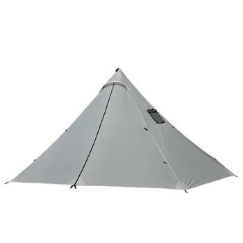 

3-4 Person Ultralight Outdoor Camping Teepee 20D Silnylon Pyramid Tent Large Rodless Tent Backpacking Hiking Tents