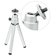 10 pcsGoproAccessories Mini Smart Phone CameraTripod Stand ClipBracket Holder Mount Adapter For Self-Timer Silver Aluminum GP103