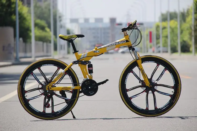 Sale Folding BicycleDouble Damping Off-road Disc Brake Variable Speed Mountain Vehicle BlackHub for Mountain Bike 6