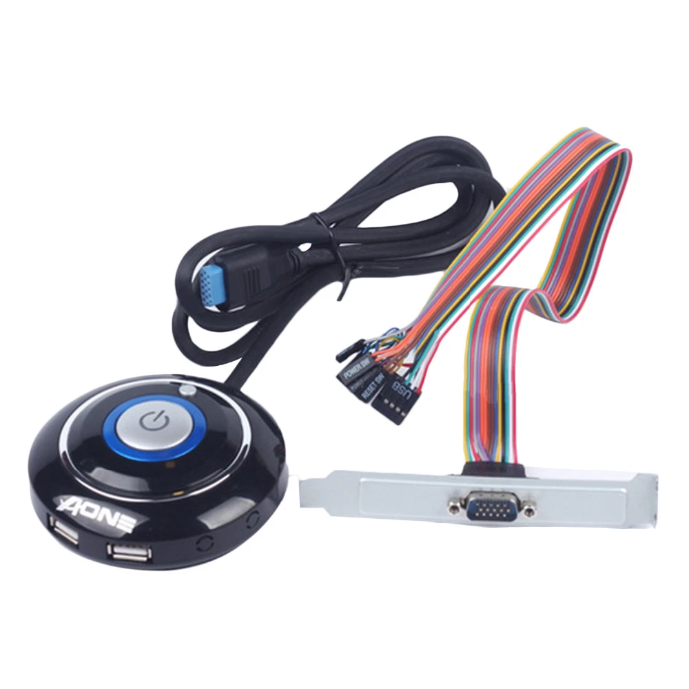 1.2m Desktop Computer Pc Case On Off Switch Power Supply Reset Button ...