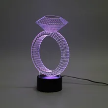 Светодиодный 3d-ночник Забавный светильник для праздников свет для девочки друг и украшение день рождения настольная лампа YJM-2816