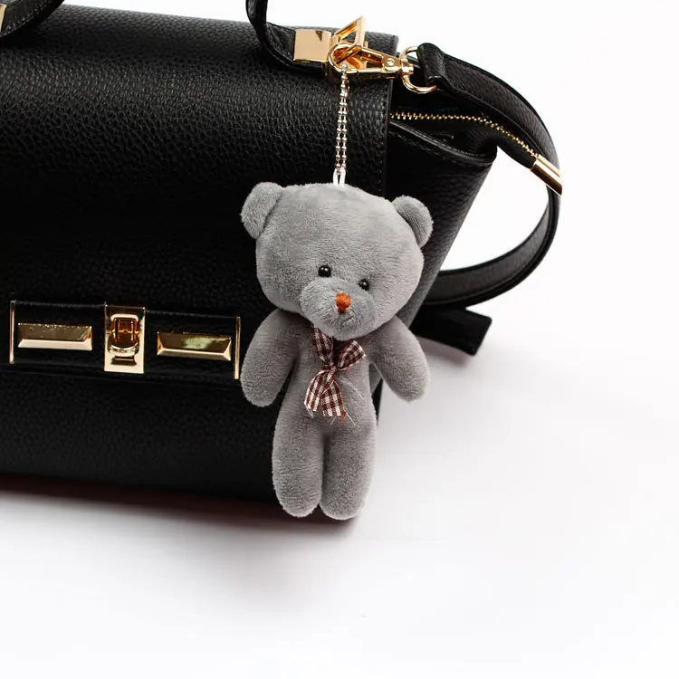 20 шт 12 см милые маленькие мини плюшевые медведи игрушки Цветочные букеты Аниме Мужчины симпатичный брелок сумка аксессуары кулон для рюкзака
