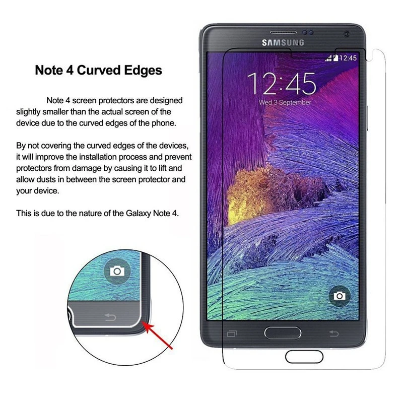 Защитное стекло SM N910F N910G N910C закаленное для Samsung Note 4 IV Note4 защитная пленка GALAXY 4|glass