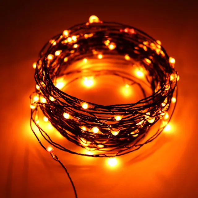 10m 100led String Lights Black Wire Orange Purple Color 10m 100led String Lights Black Wire Orange Purple Color Decoration Fairy For Home Decor
