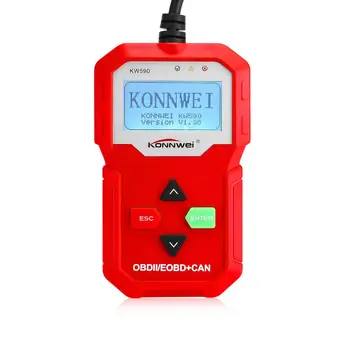 KW590 красный OBD2 считыватель кодов Автомобильный сканер Авто Ремонт диагностический инструмент OBD II OBD 2 сканер лучше ELM327 на русском языке KW590 красный OBD2 считыватель кодов Автомобильный сканер Авто Ремонт диагностический инструмент OBD II OBD 2 сканер лучше ELM327 на русском языке