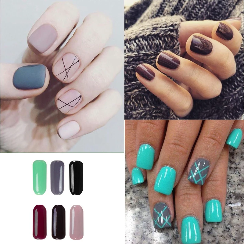 

10 ml UV Gel Nail Polish Varnish Long Lasting Up to 30 days Soak off Gel Lacquer Nails DIY Nude Green Black Wine Red Color