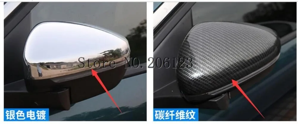 

For Peugeot 3008 GT 3008GT 2016 2017 2018 Car styling back rear view Rearview Side Door Mirror Cover stick trim frame part 2pcs
