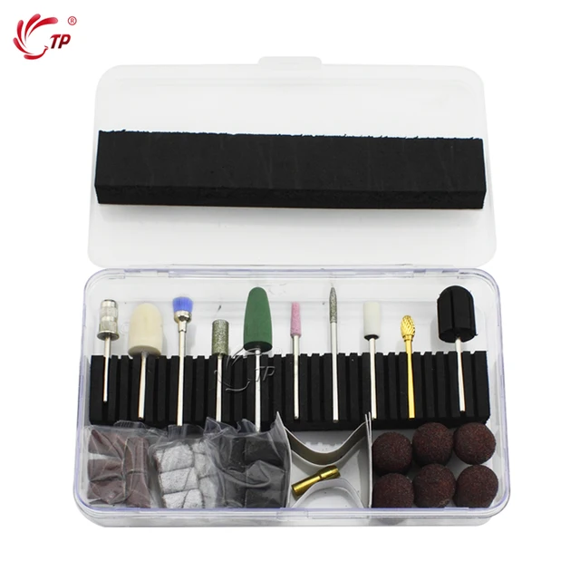 32pcs Box Manicure Pedicure Nail Bits Kit For Electric Files 32pcs Box Manicure Pedicure Nail Bits Kit For Electric Files Drill Grinding Art