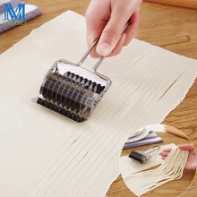 Stainless Steel Noodle Lattice Roller Docker Dough Cutter Pasta Spaghetti Maker Manual Noodle Press Kitchen Tools