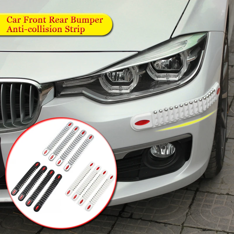 2X Universal Auto Body Bumper Anti-rub Strips Decoration Protector Crash Bar