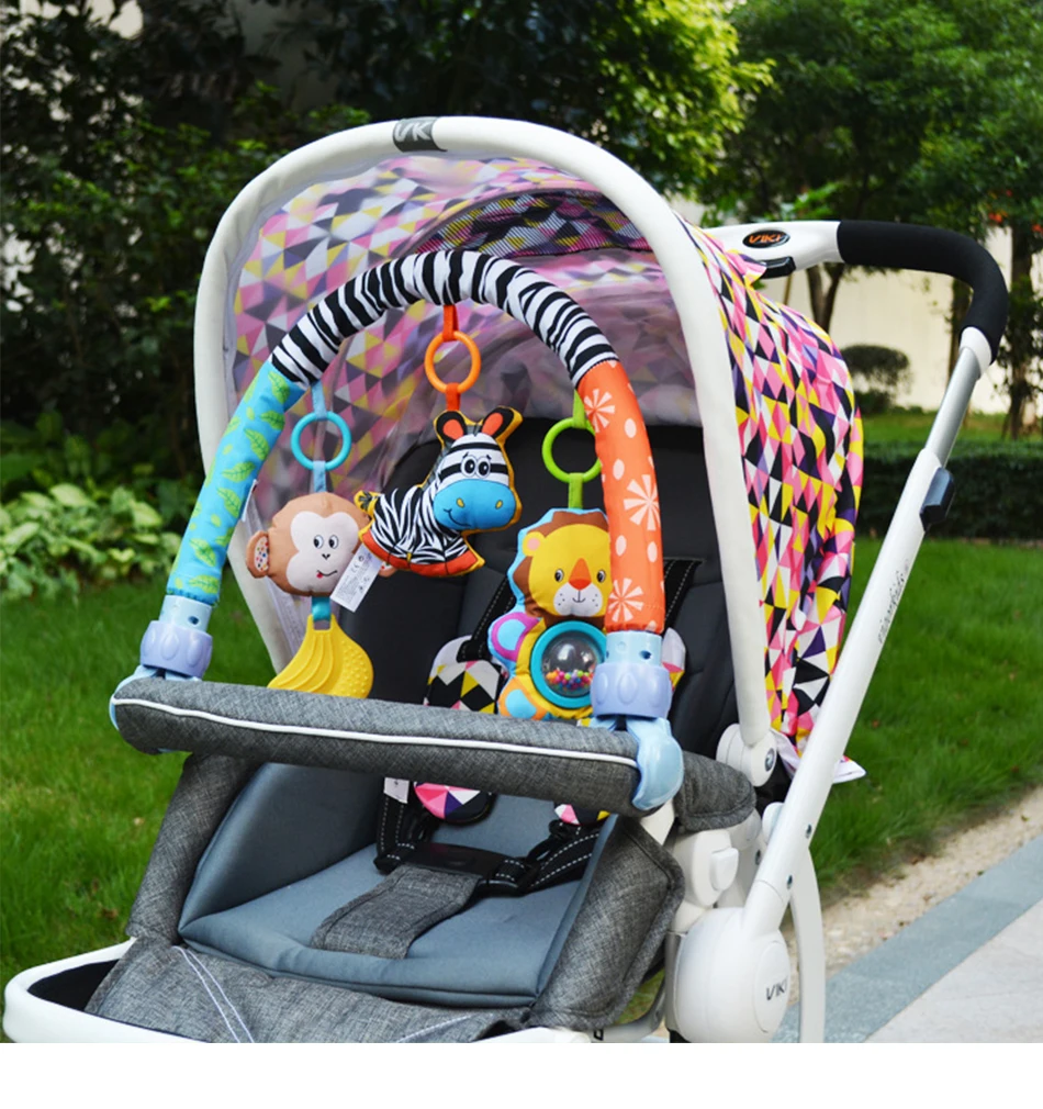 Hot Newborn Baby Stroller Car Clip Hanging Seat& Stroller Toys Ocean Forest Animal mobile Rattle Toy Rattle Toy