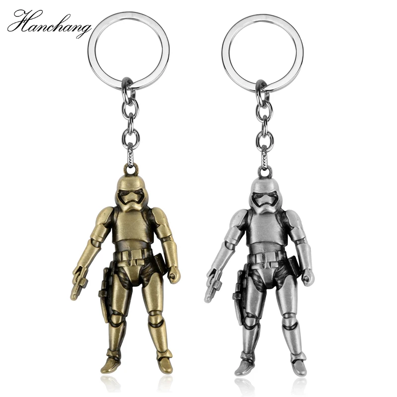 HANCHANG Keychain Star Wars Jewelry Storm Trooper Darth Vader 3D Robot
