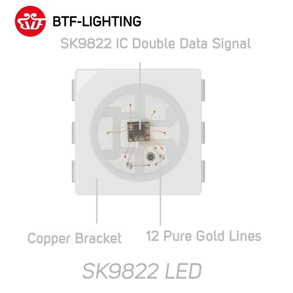 Индивидуально адресуемый светодиодный чип пикселей WS2812B/SK6812/SK9822/WS2813 RGB/RGBW //