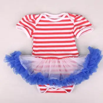 

1PC Strawberry Easter Birthday Xmas July 4th Polka Dots Love Mum Baby Girls Tutu Dress Baby Girl Stripe Halloween Costume Outfit