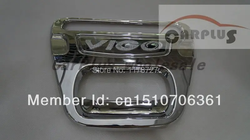 

free shiping abs Chrome tail gate cover for 2003-2008 TOYOTA HILUX VIGO Free Shiping back gate bowl cover