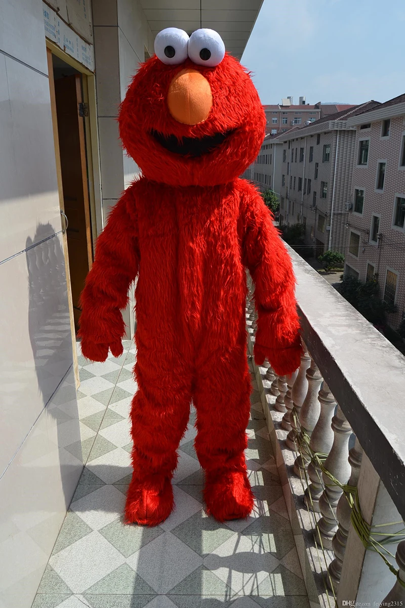 Factory direct selling high quality Long Fur Elmo Mascot Costume