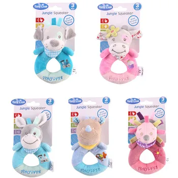 

Baby Adorable Hand Bells Cartoon Soft Plush Rattles Handle Toy for Kids AN88