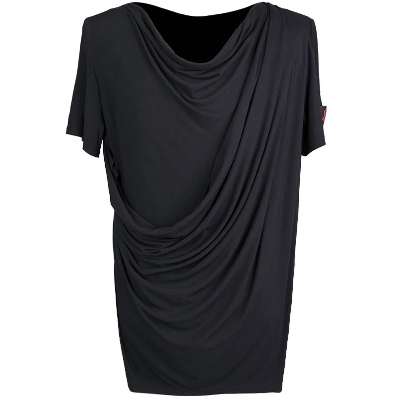 Black Tops Взрослая Мужская рубашка с коротким рукавом для латинских танцев костюмы латинские танцевальные рубашки Бальные Латинский сценический танцевальная рубашка платье DQS1979 - Цвет: Black Tops
