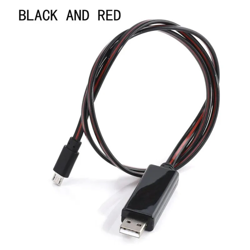 Светодиодный светящийся usb-кабель type C/Micro USB/Lighting cable для iPhone 6 7 samsung S8 зарядное устройство Быстрая зарядка яркий кабель синхронизации данных - Цвет: Black And Red