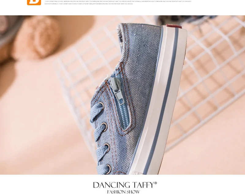 Denim Jeans Boys Sneakers Kids Shoes Girls New 2018 Brand Autumn Fashion Zip Canvas Breathable Casual Rubber Sole Children Shoes 1701 (9)