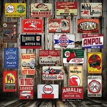 [Mike86] Моторное Масло Mobil газовый насос для жестяная вывеска пользовательские постеры оптом табличка стена Классическая Металлическая живопись Декор стены искусства LT-1719