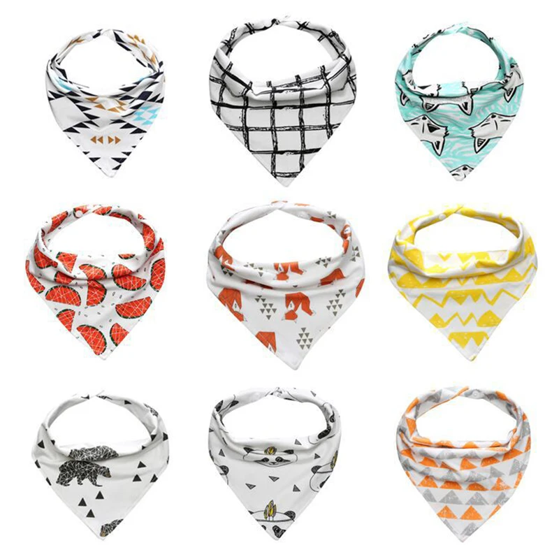 

Children's 2018 Baby Nfant Bib Triangle Towel Saliva Towel Cotton Newborn