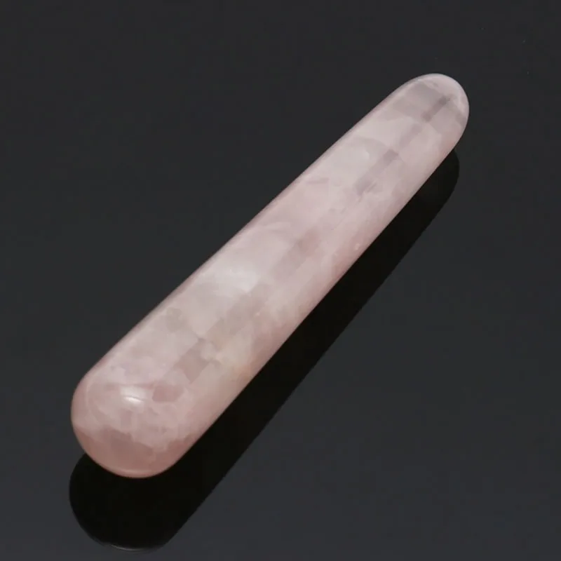 Натуральный розовый кварц кристалл палочки для Йони драгоценных камней массаж