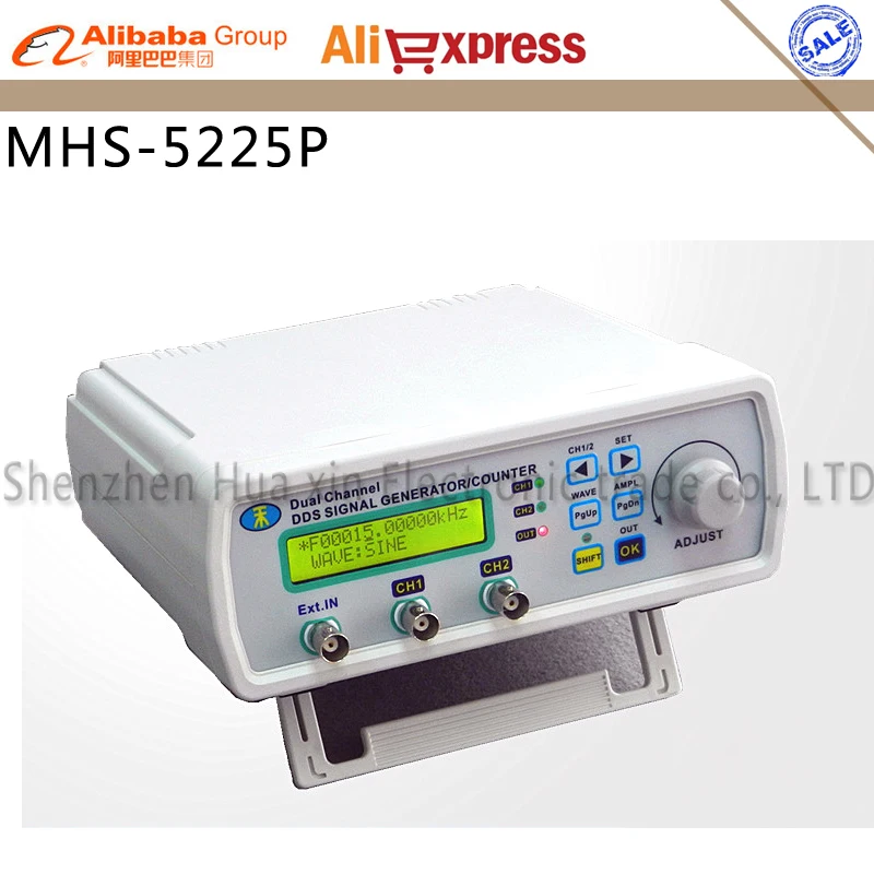 

MHS-5225P power High Precision Digital Dual-channel DDS Signal Generator Arbitrary waveform generator 20MHz Amplifier 80kHz
