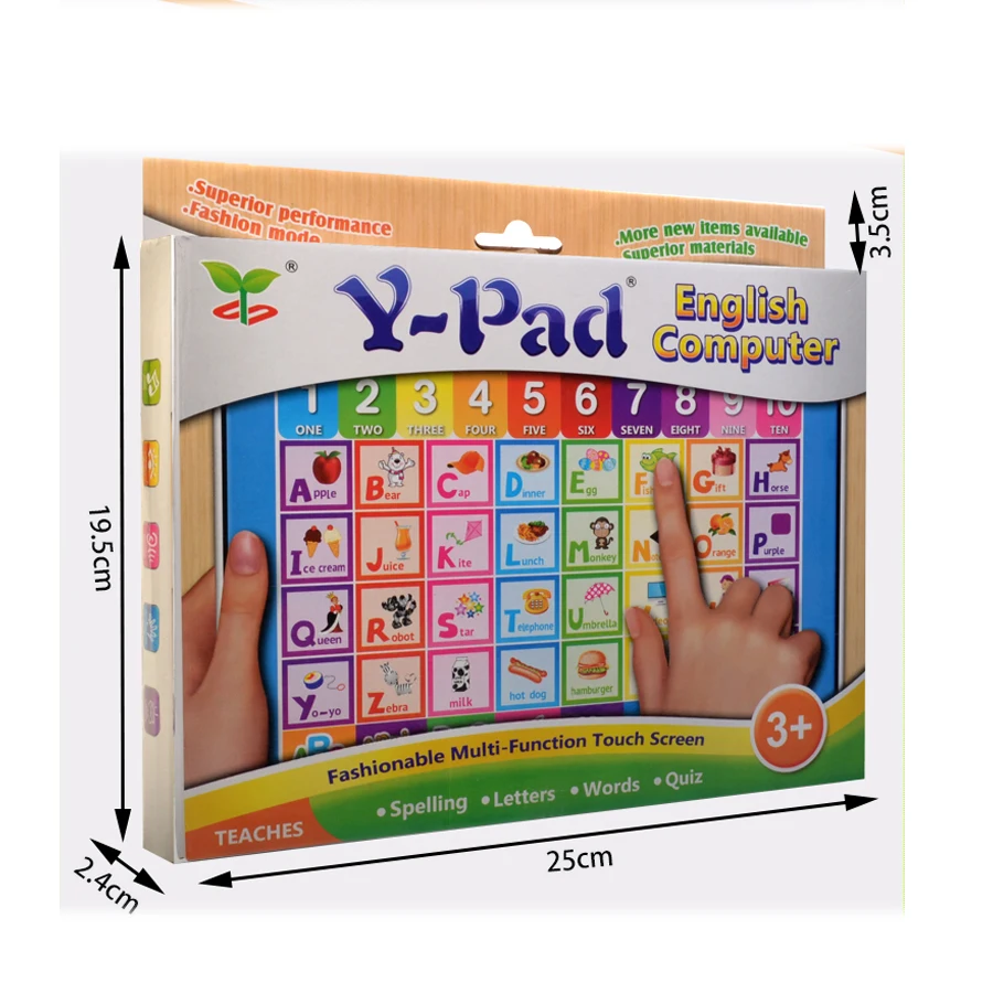 Английский язык многофункциональный компьютер ypad игрушка, 26 букв слова орфография и викторина, 10 цифр и фортепиано Звук для ребенка обучения игрушка